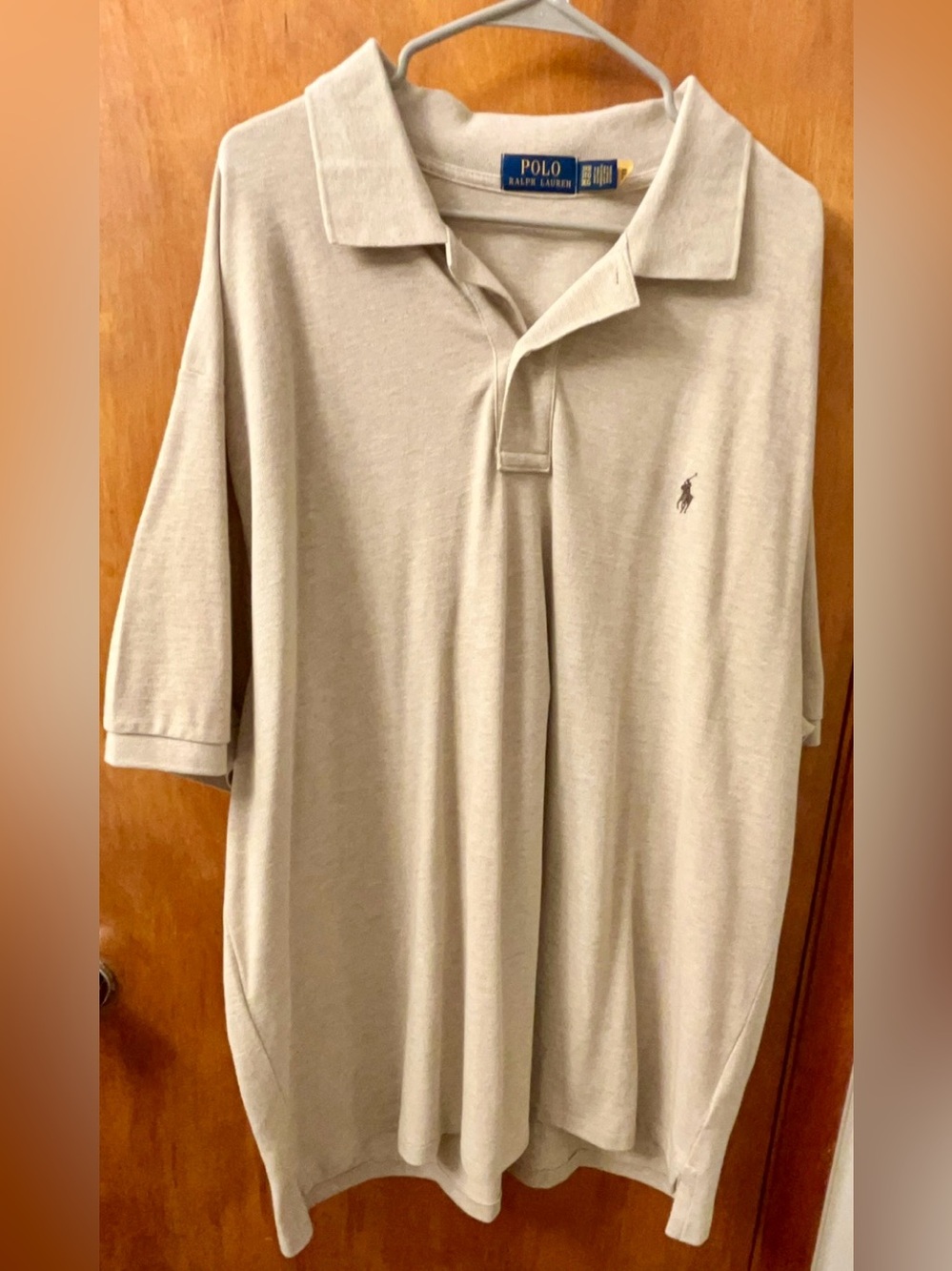 Ralph Lauren Men’s Light Beige Polo with Embroidered Pony